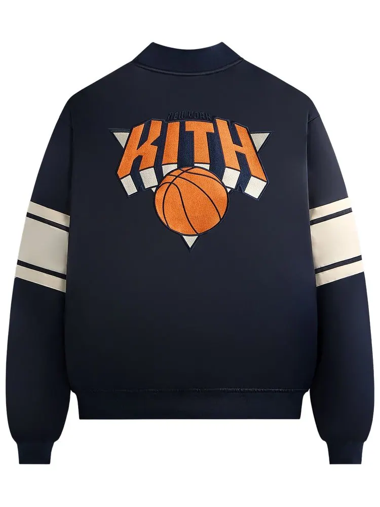 Классическая атласная куртка-бомбер Kith For The New York Knicks — изображение 2 из 2, черный