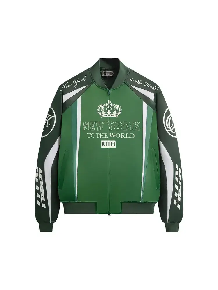Нейлоновая куртка-бомбер Kith Roy Racing — изображение 1 из 2, зеленый