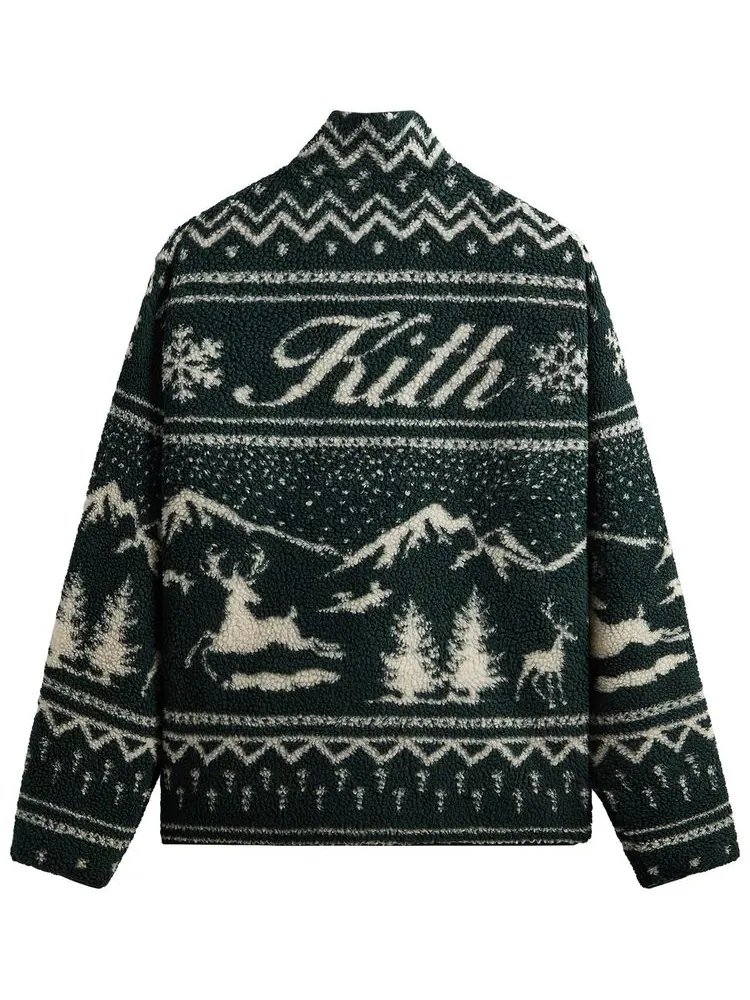 Куртка Kith Kithmas Harper Sherpa Jacket — изображение 2 из 2, зеленый