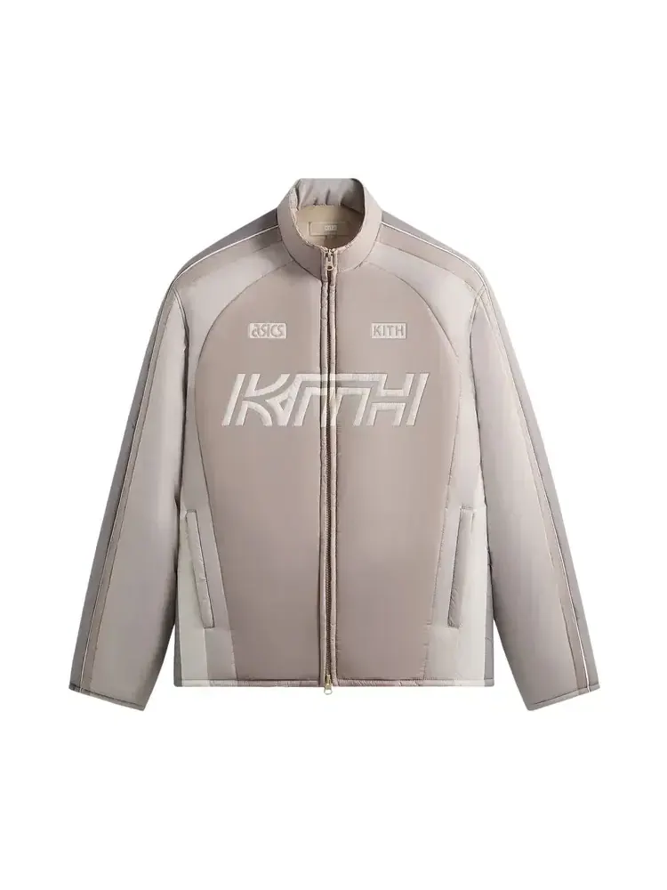Эксклюзивная спортивная куртка Kith x Asics Loyalty Puffed Brixton Track Jacket — изображение 1 из 2, бежевый