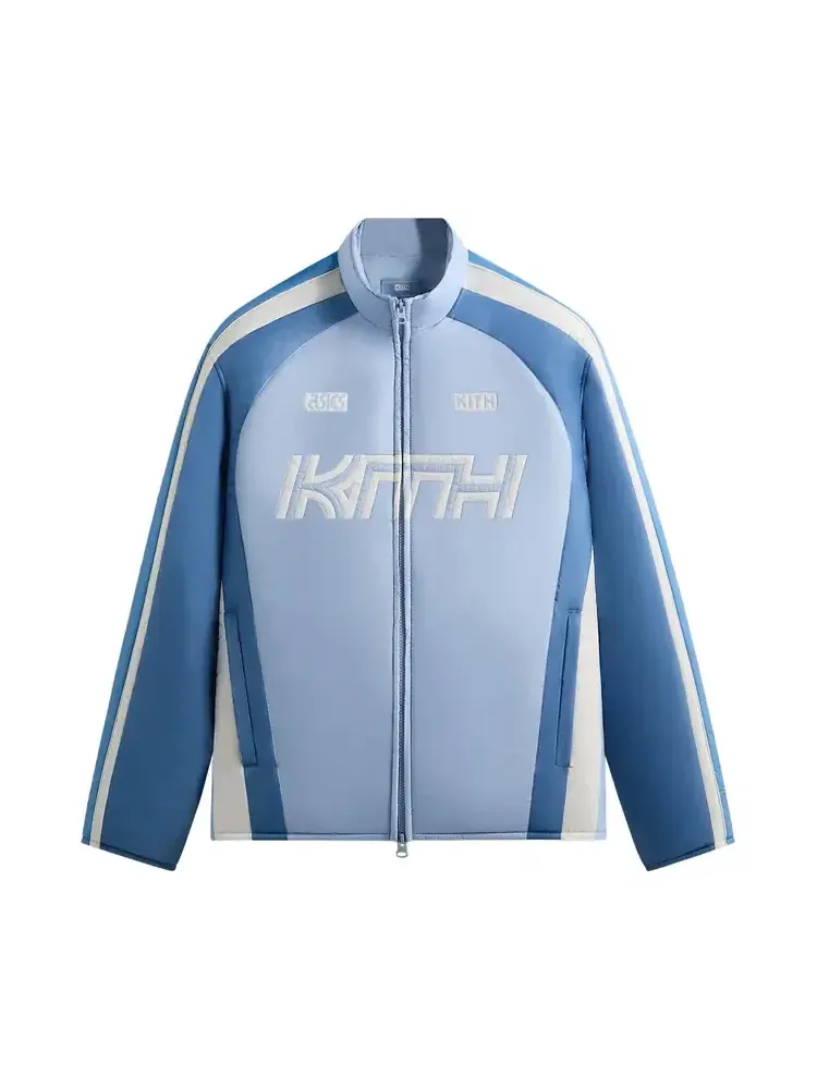 Эксклюзивная спортивная куртка Kith x Asics Loyalty Puffed Brixton Track Jacket — изображение 1 из 2, синий