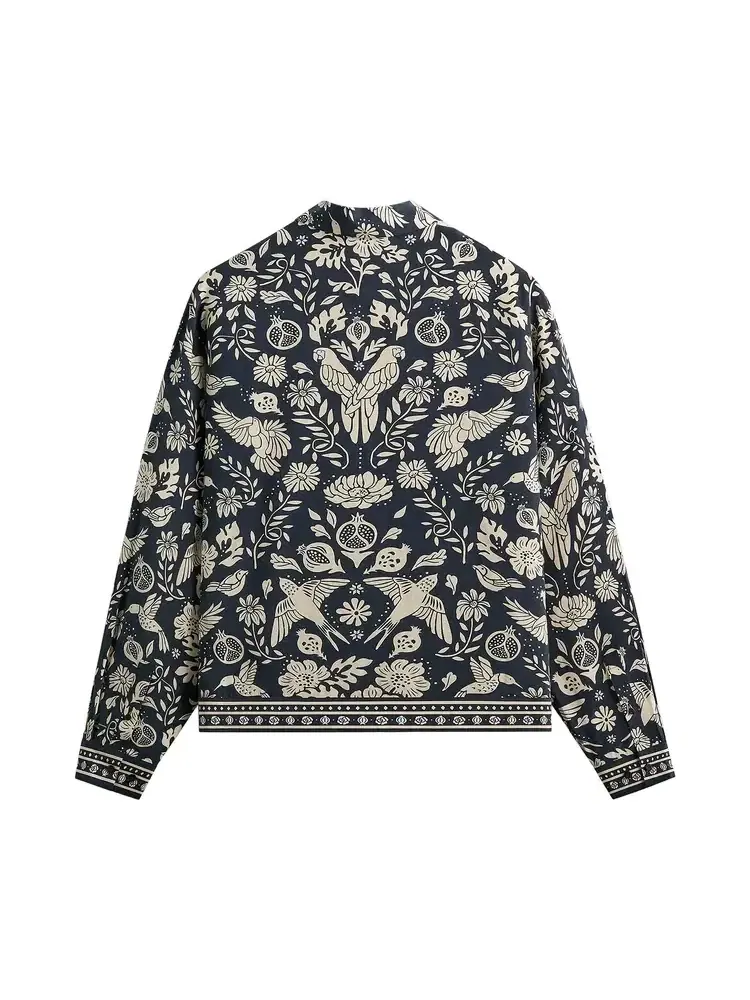 Куртка-блузон Kith Cupro Linen Connor — изображение 2 из 2, синий