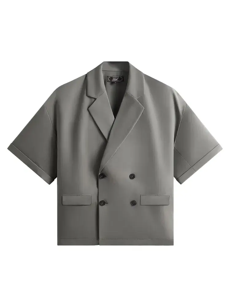 Блейзер с коротким рукавом Kith Drape Twill Ito — изображение 1 из 2, серый