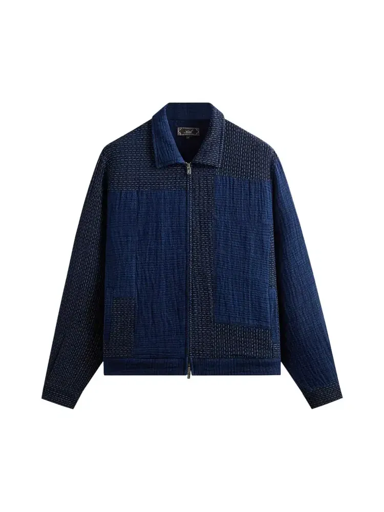 Куртка-блузон Kith Stitched Patchwork Connor — изображение 1 из 2, синий