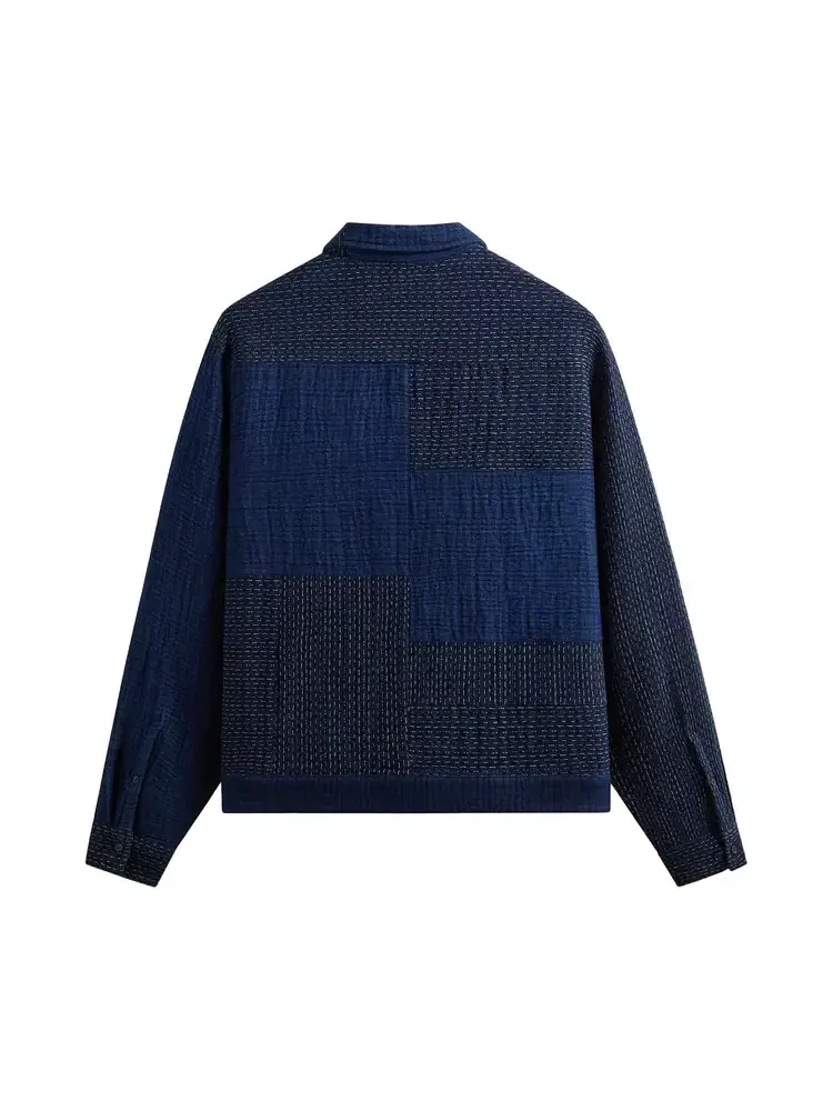 Куртка-блузон Kith Stitched Patchwork Connor — изображение 2 из 2, синий