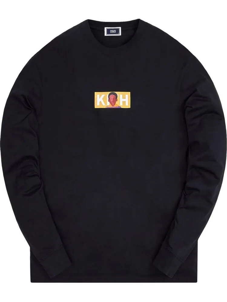 Лонгслив Kith For Shaina McCoy Classic Logo Long-Sleeve Tee 'Black' — изображение 1 из 1, черный