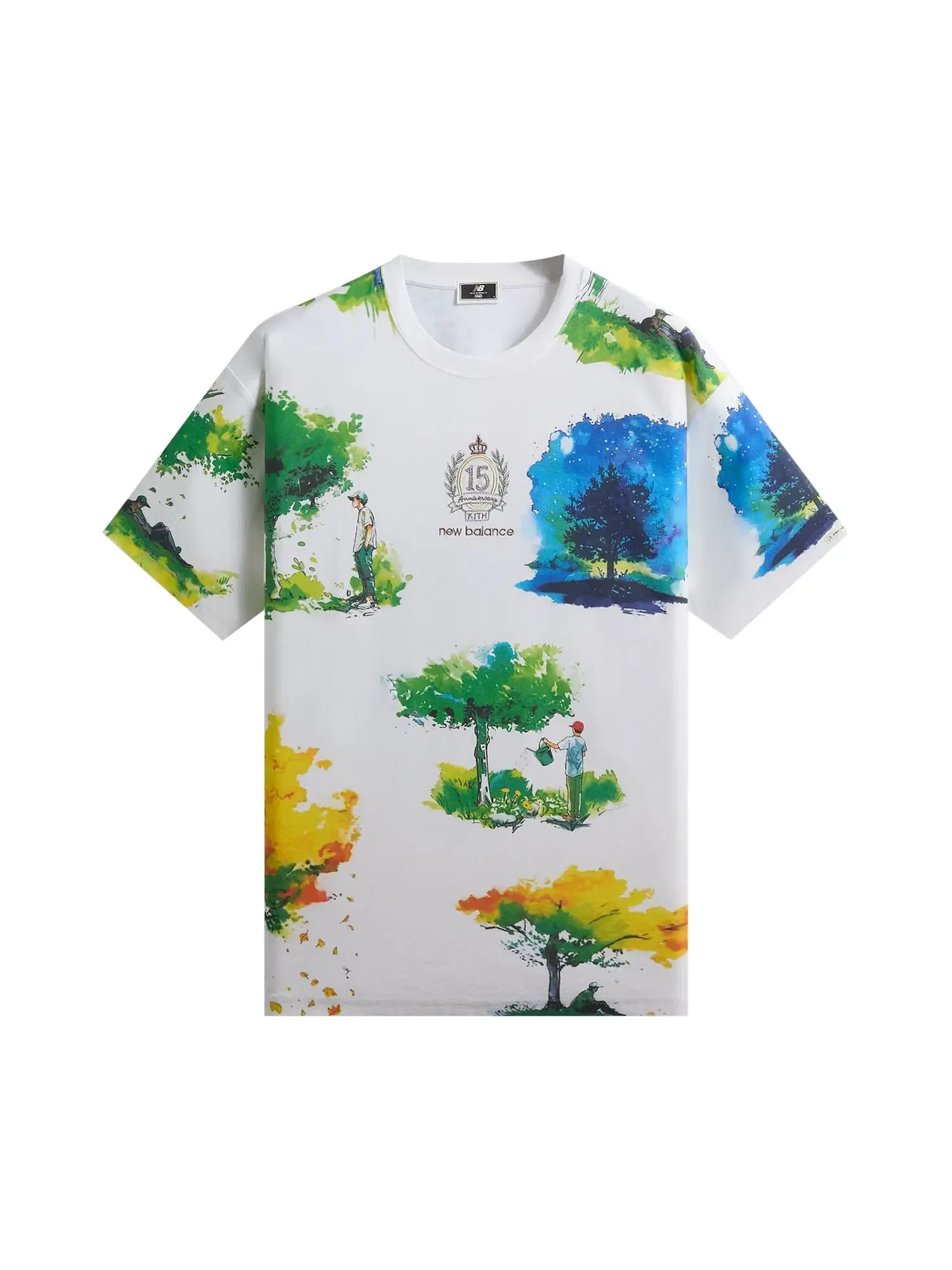Футболка Kith x New Balance Watercolor Quinn Tee — изображение 1 из 2, белый