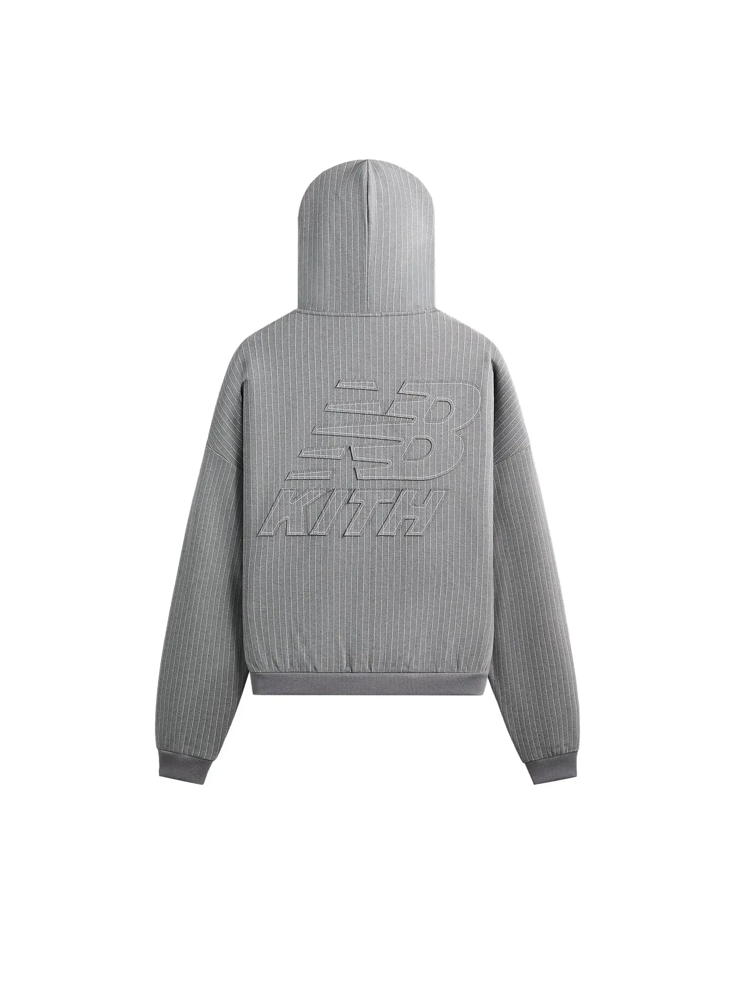 Худи Kith x New Balance Pinstripe Braxton на молнии — изображение 2 из 2, дымчатый