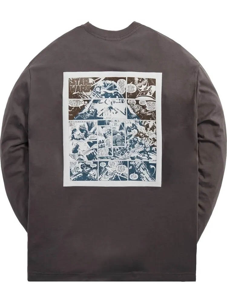 Лонгслив Kith For Star Wars Comic Strip Long-Sleeve Tee (Online Exclusive) 'Pavement' — изображение 2 из 2, серый