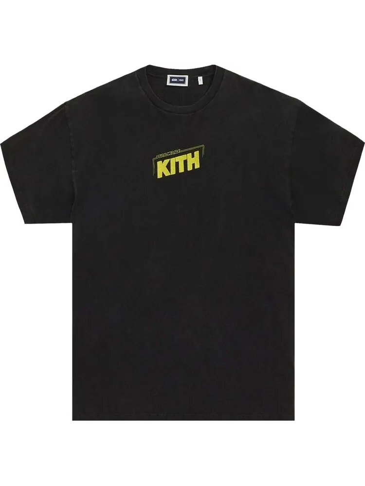 Футболка Kith For Star Wars Credits Vintage Tee 'Black' — изображение 1 из 2, черный