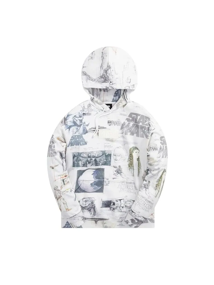 Худи Kith For Star Wars Sketches Hoodie 'White' — изображение 1 из 2, белый