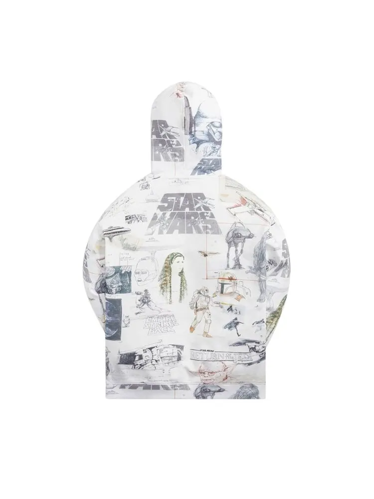 Худи Kith For Star Wars Sketches Hoodie 'White' — изображение 2 из 2, белый