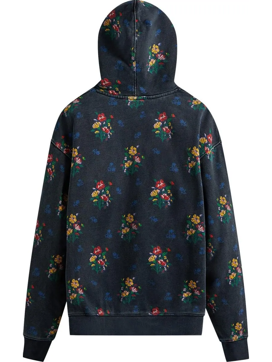 Худи Kith Begonia Floral Williams III Hoodie 'Nocturnal' — изображение 2 из 2, синий