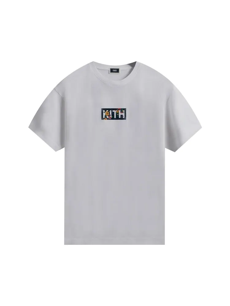 Футболка Kith Begonia Floral Box Logo Tee 'White' — изображение 1 из 1, белый