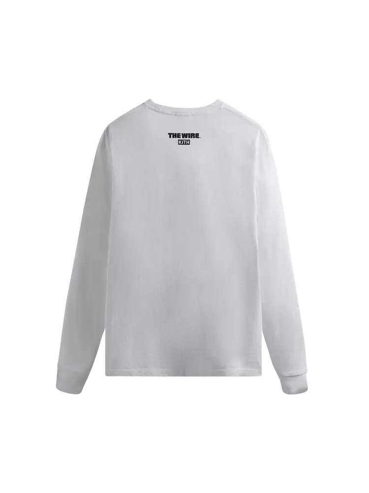 Лонгслив Kith For The Wire Omar Back Long-Sleeve Tee 'White' — изображение 2 из 2, белый