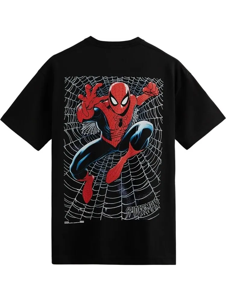 Футболка Kith For Spider-Man Web Logo Tee 'Black' — изображение 2 из 2, черный