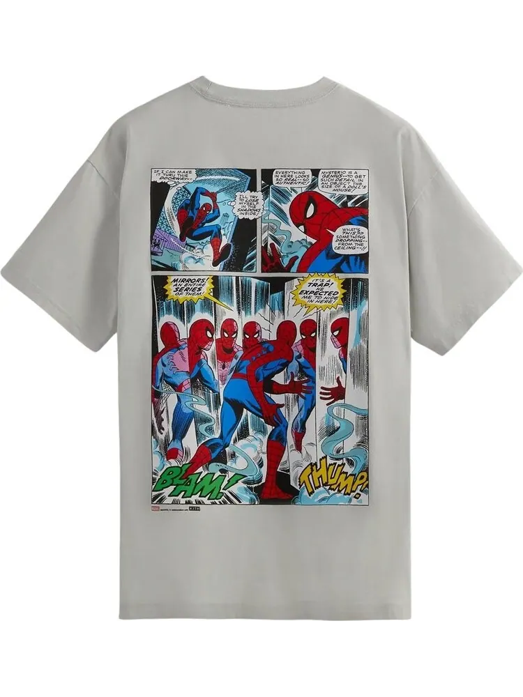Футболка Kith For Spider-Man Mysterio Mirrors Tee 'Concrete' — изображение 2 из 2, серый