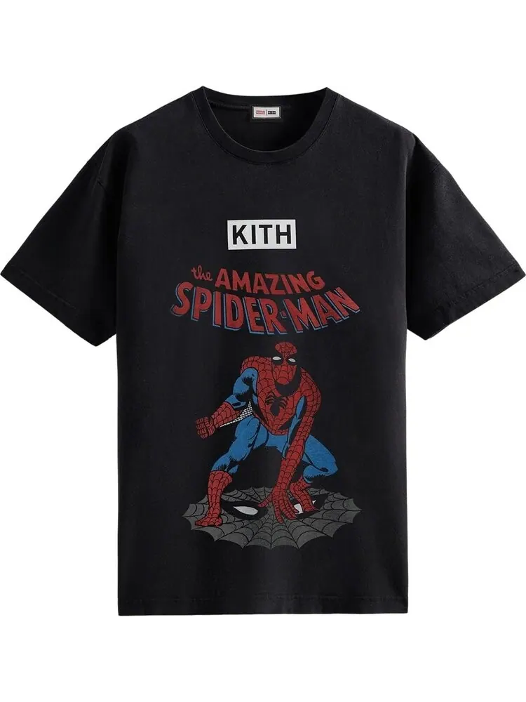 Футболка Kith For Spider-Man Allies Vintage Tee 'Black' — изображение 1 из 2, черный