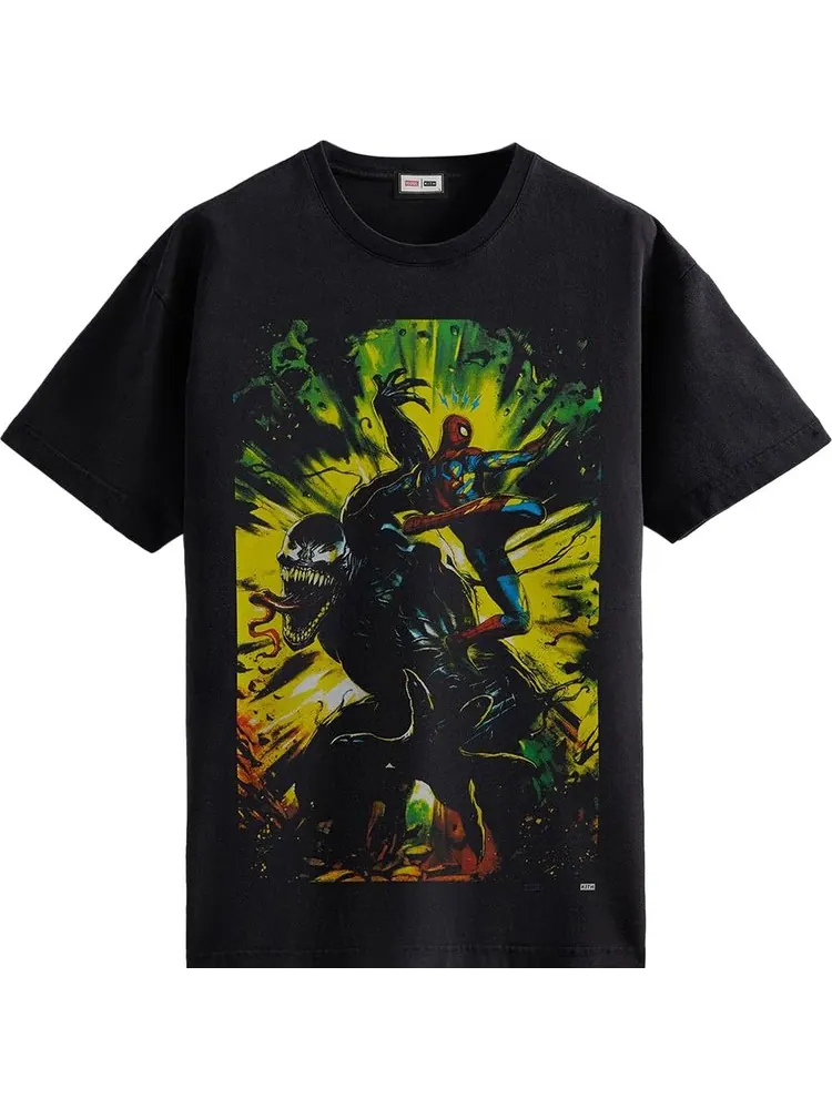 Футболка Kith For Spider-Man Venom Battle Vintage Tee 'Black' — изображение 1 из 2, черный