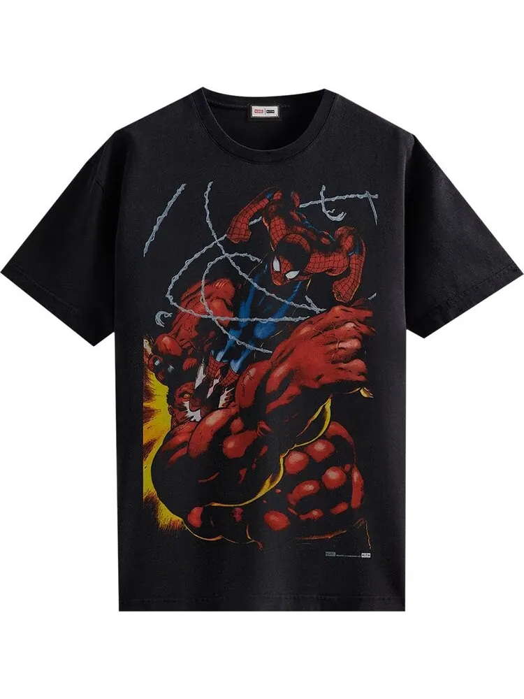 Футболка Kith For Spider-Man Red Hulk Vintage Tee 'Black' — изображение 1 из 2, черный