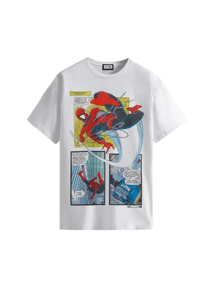 Футболка Kith For Spider-Man New York City Vintage Tee 'White' — изображение 1 из 1, белый