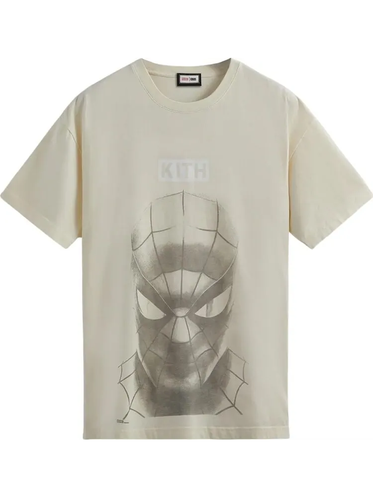 Футболка Kith For Spider-Man Vigilante Vintage Tee 'Sandrift' — изображение 1 из 1, бежевый