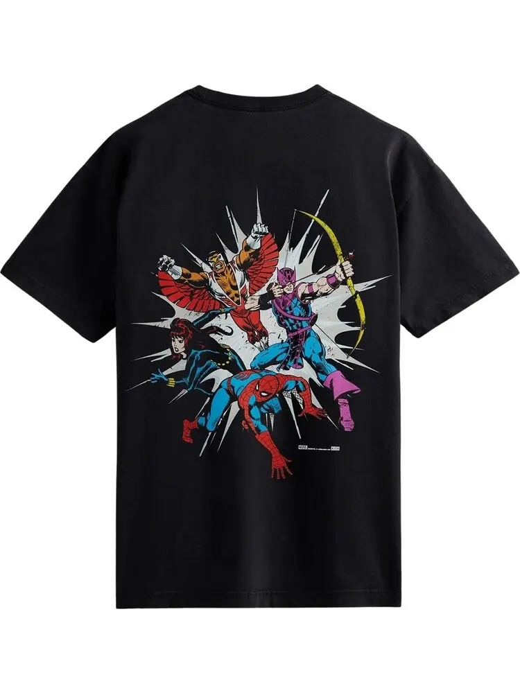 Футболка Kith For Spider-Man Avengers Vintage Tee 'Black' — изображение 2 из 2, черный