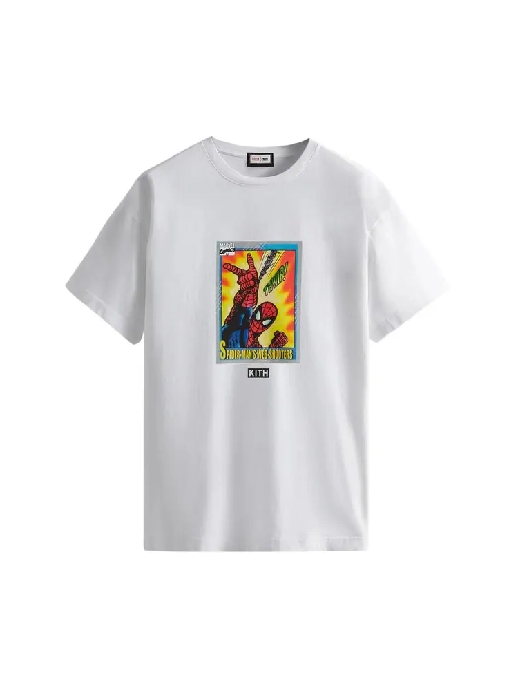 Футболка Kith For Spider-Man Web-Shooter Vintage Tee 'White' — изображение 1 из 1, белый