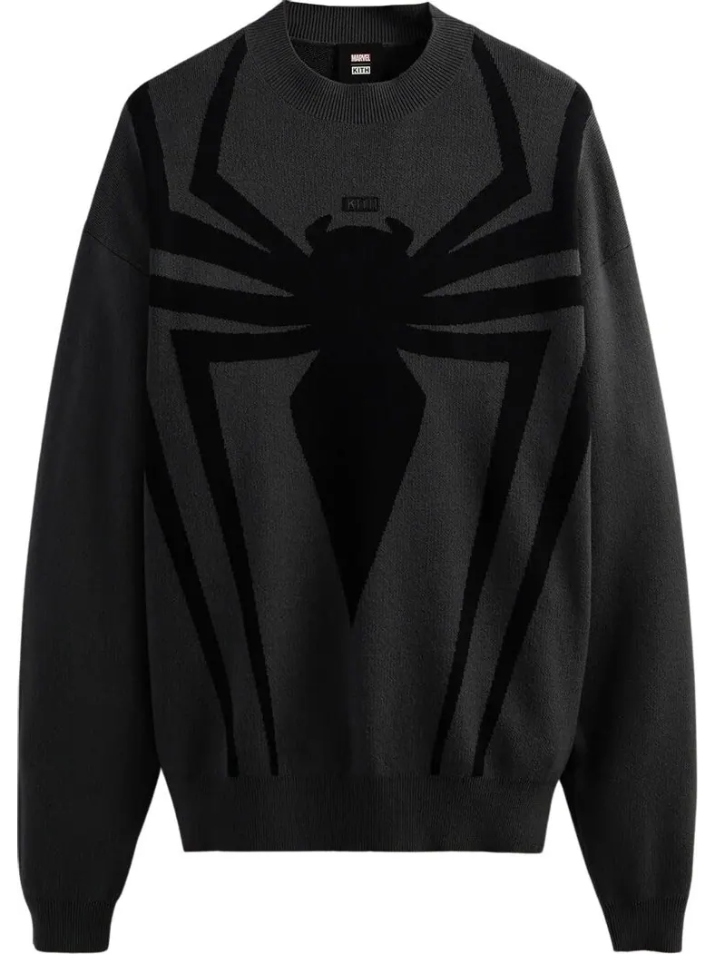Толстовка Kith For Spider-Man Spider Crewneck 'Void' — изображение 1 из 1, серый