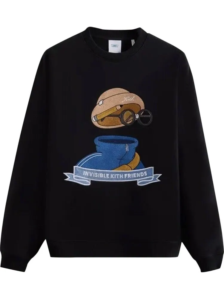 Толстовка Kith x Invisible Friends Crewneck 'Black' — изображение 1 из 1, черный
