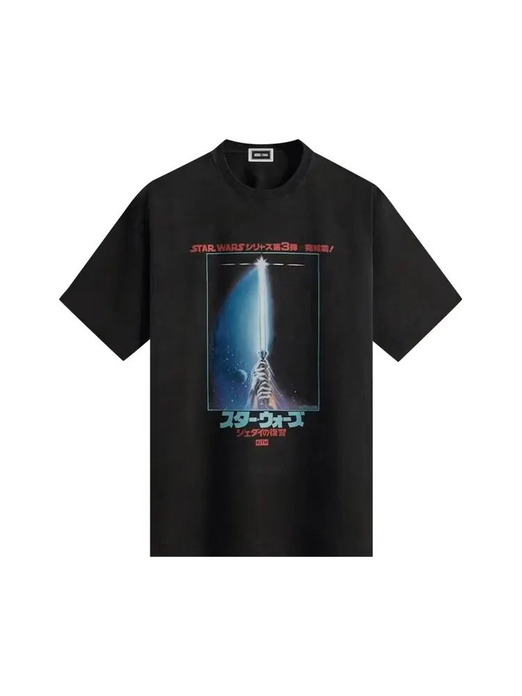 Футболка Kith Star Wars Japanese Poster Vintage 'Black' — изображение 1 из 1, черный