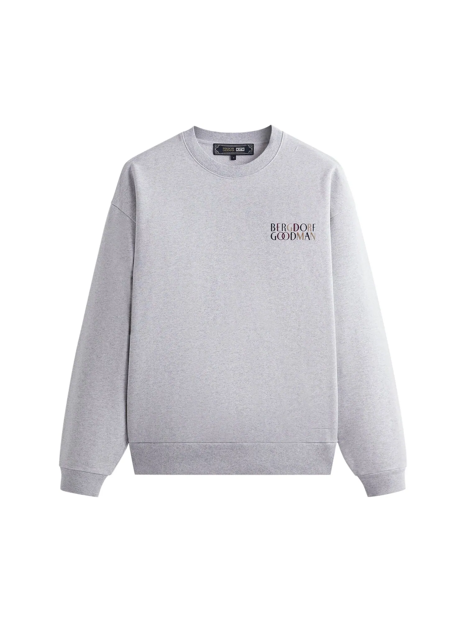 Kith For Bergdorf Goodman Nelson Crewneck Light Heather Grey — изображение 1 из 2, светлый серый