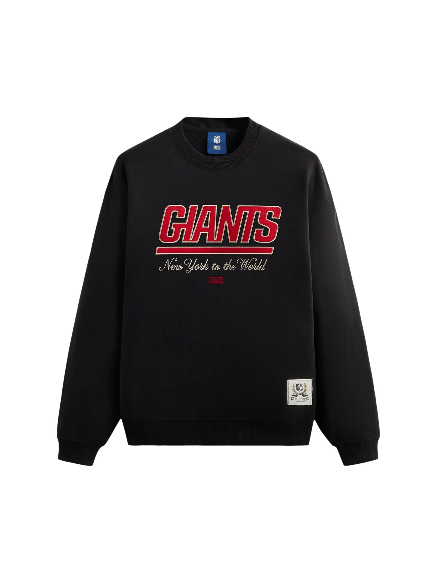 Kith For The NFL: винтажный черный свитер с круглым вырезом Giants Nelson — изображение 1 из 2