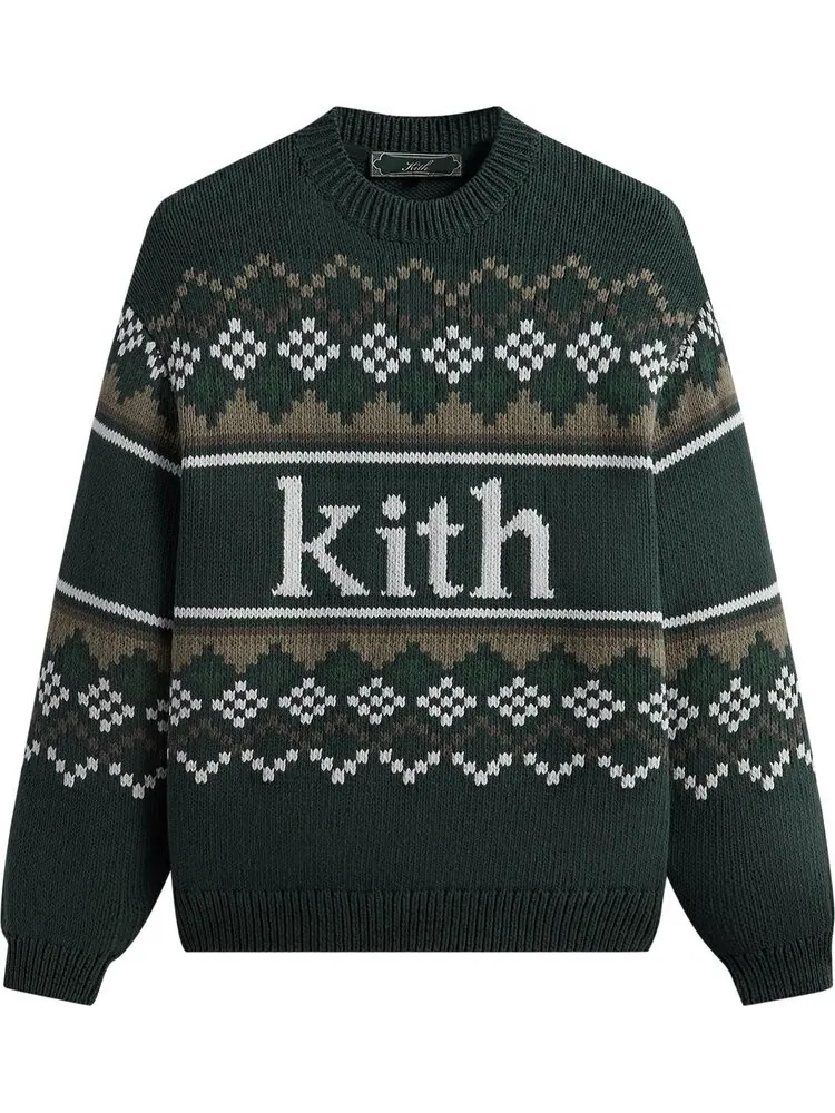 Свитер Kith Fairisle 'Frond' — изображение 1 из 2, зеленый