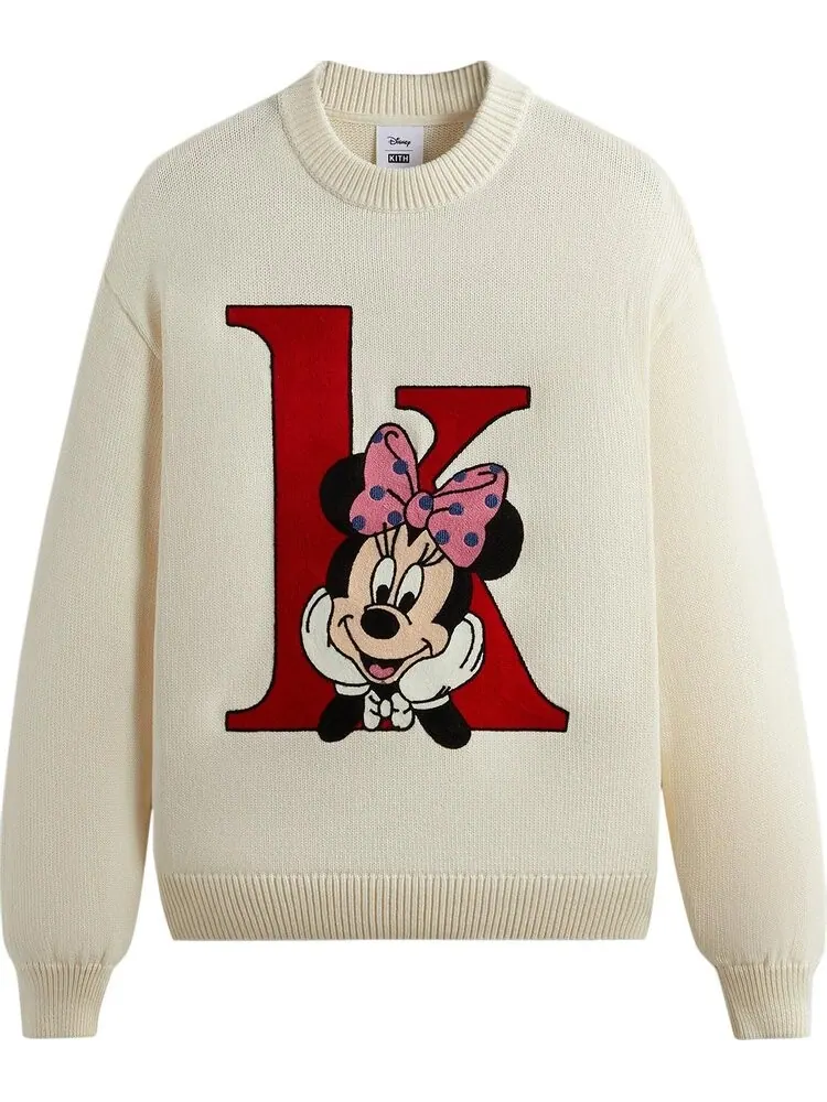 Свитер Kith For Mickey & Friends Minnie K Crewneck 'Sandrift' — изображение 1 из 2, бежевый