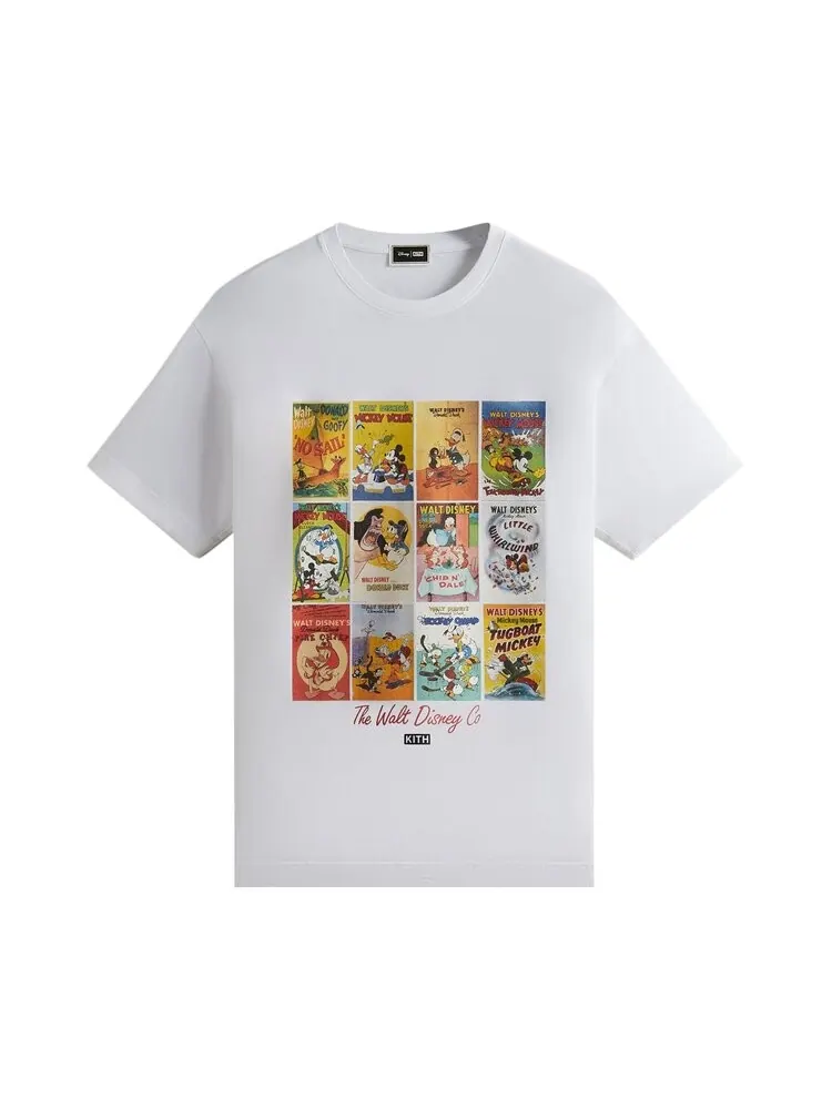 Футболка Kith For Mickey & Friends Poster Vintage 'White' — изображение 1 из 2, белый