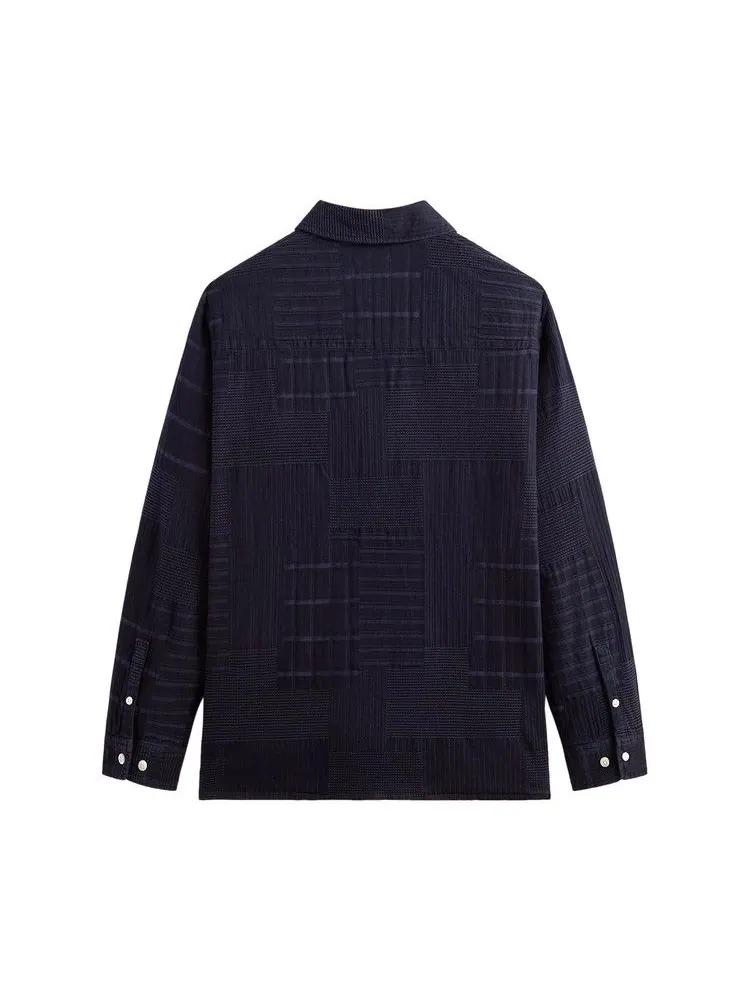 Топ Kith Overdyed Patchwork Jaydin Buttondown — изображение 2 из 2, чернильный