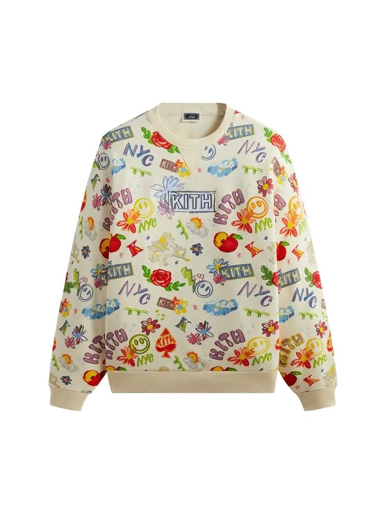 Толстовка Kith Sketchbook Nelson Crewneck — изображение 1 из 2, бежевый