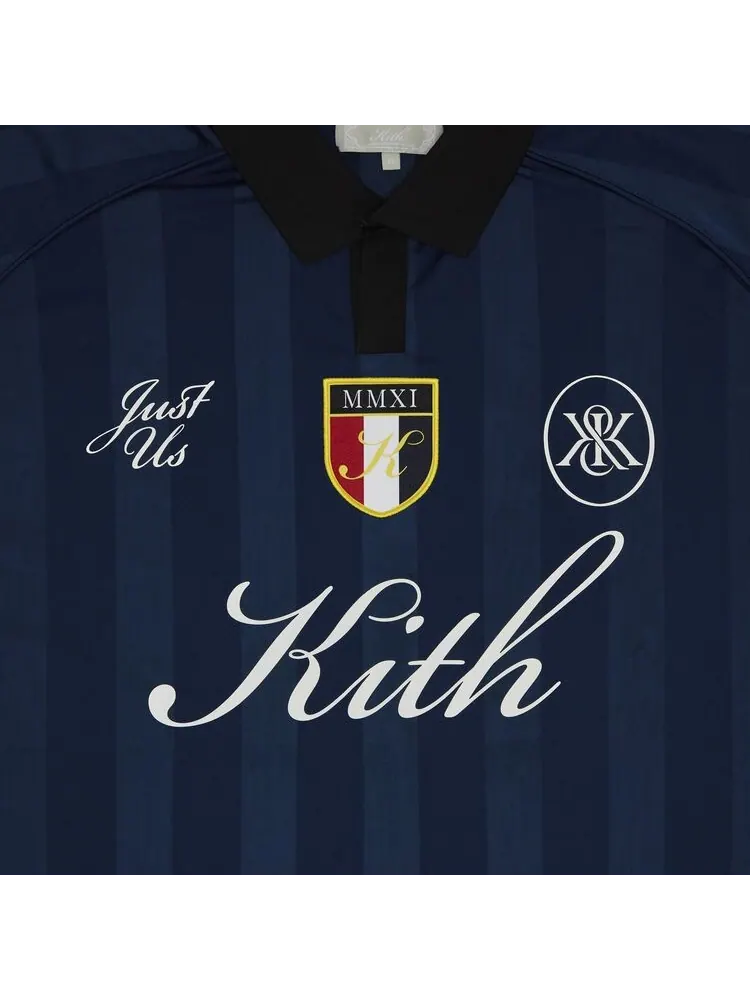 Джерси Kith Shadow Stripe Marcel Soccer Jersey Gulf — изображение 3 из 3, синий