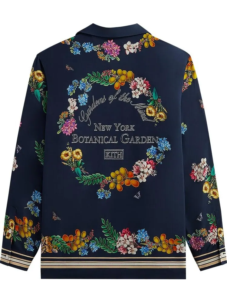 Рубашка Kith x New York Botanical Garden Floral Border Long Sleeve Thompson 'Nocturnal' — изображение 2 из 2, синий