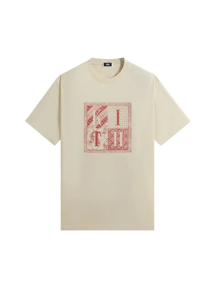 Футболка Kith Batik Block Print Vintage Tee — изображение 1 из 1, бежевый
