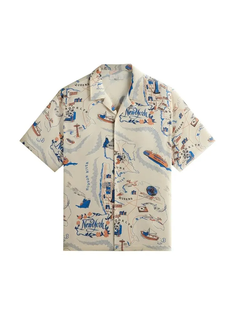 Рубашка Kith Nyc Thompson Camp Collar Shirt — изображение 1 из 1, бежевый
