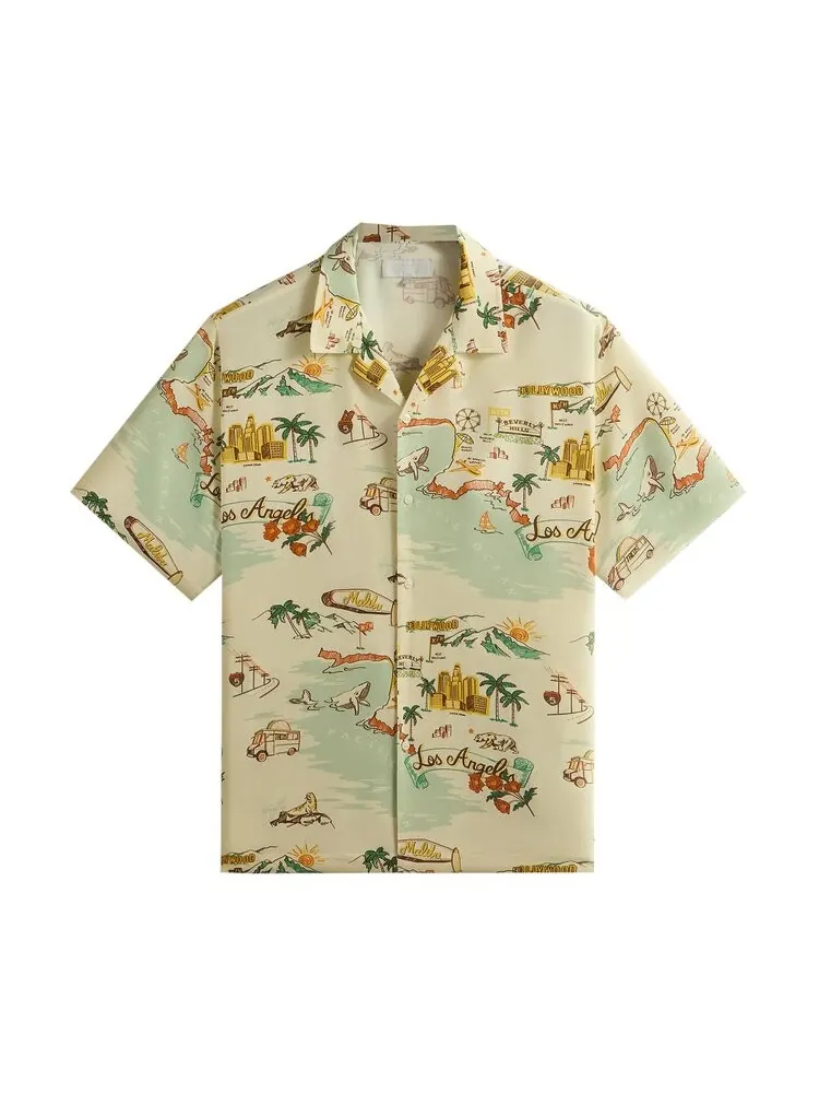 Рубашка Kith La Thompson Camp Collar Shirt — изображение 1 из 1, желтый
