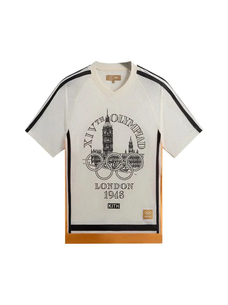 Джерси Kith Olympics Heritage 1948 London Mesh Leon Jersey, Silk — изображение 1 из 2, белый