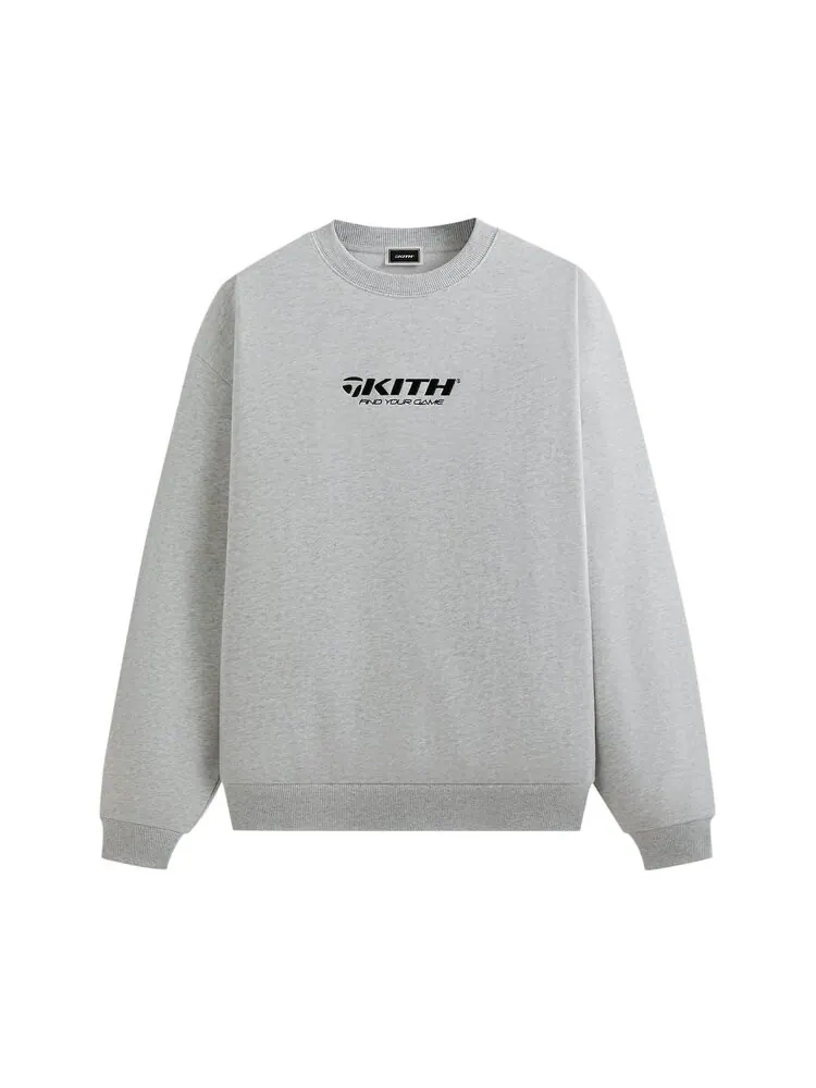 Толстовка Kith For TaylorMade Find Your Game Nelson Crewneck — изображение 1 из 1, светлый серый