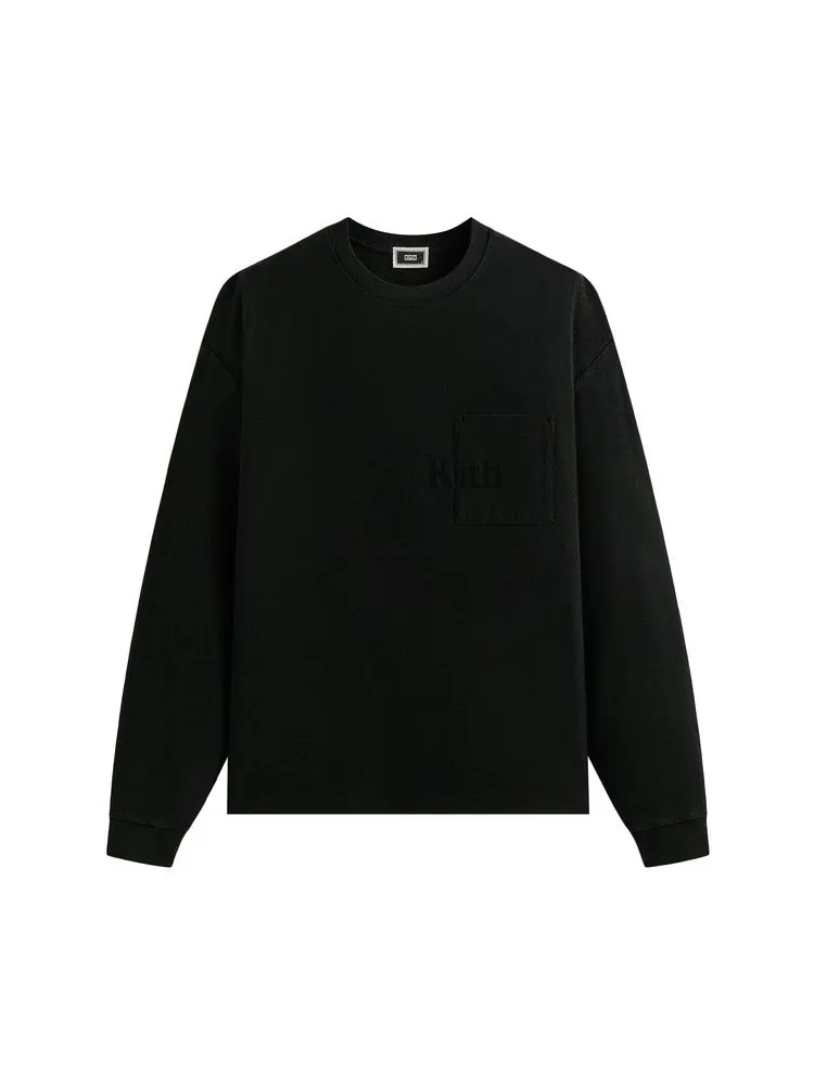 Футболка Kith Long-Sleeve Quinn Tee — изображение 1 из 2, черный