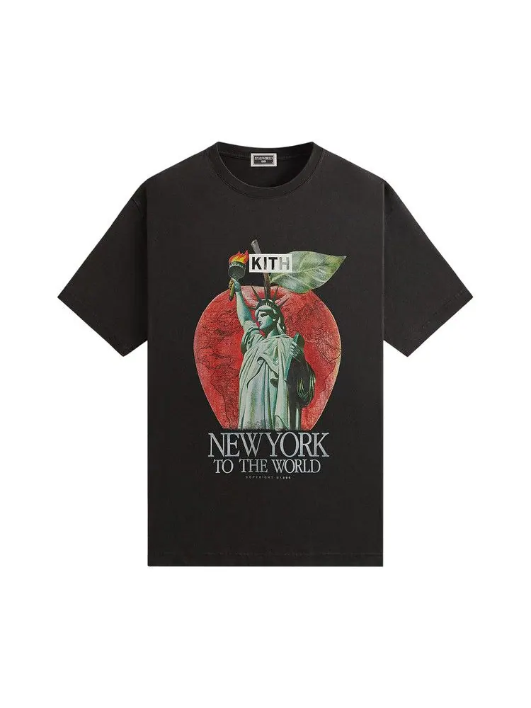 Футболка Kith NY to the World Liberty Apple Vintage Tee — изображение 1 из 2, черный