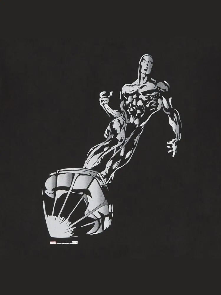 Футболка Kith x Marvel Silver Surfer Vintage Tee — изображение 3 из 3, черный