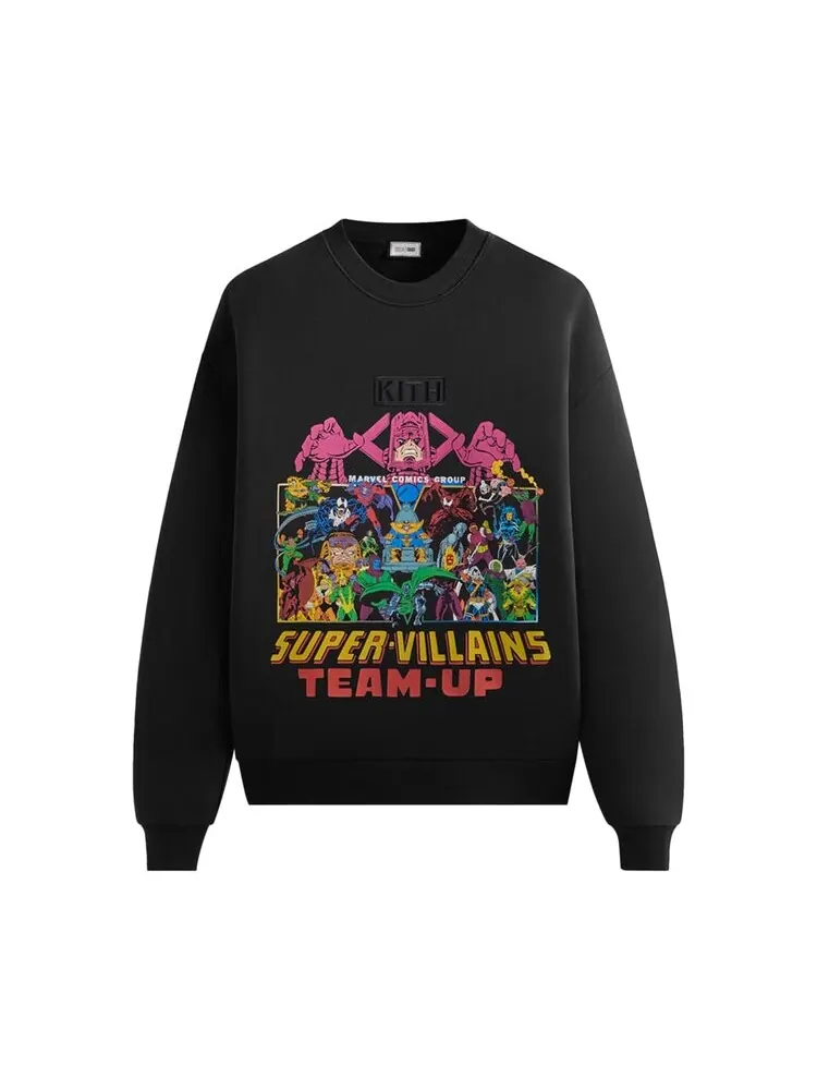 Толстовка Kith x Marvel Team Up Vintage Nelson Crewneck — изображение 1 из 2, черный