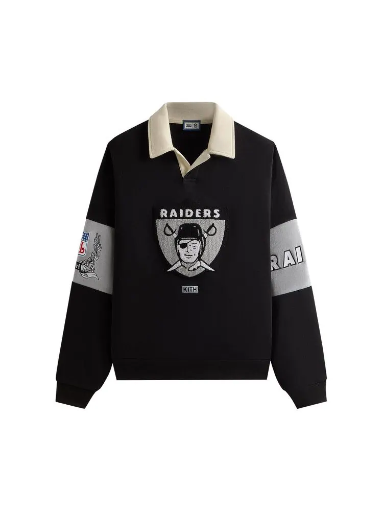 Пуловер Kith &, 47 for the NFL: Raiders Nelson Collared Pullover — изображение 1 из 2, черный